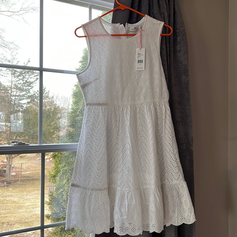 NWT Vineyard Vines Allamanda Eyelet Sleeveless Dress, size 4